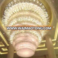 Beautiful Hand Made Mouth Blown Crystal Glass Pendent Lamp Project for Hotel Decoration