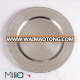 Silver plastic charger plate