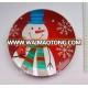 Customized color and size promotion Christmas ceramic plate