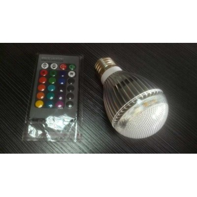 e27 6w led light bulb color changing remote with controller home light